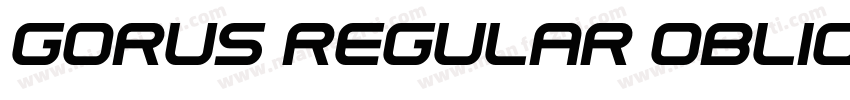 Gorus Regular Oblique字体转换